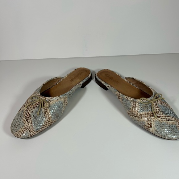 Madewell The Adelle Ballet Mule in Snake Embossed Leather - Picture 5 of 13